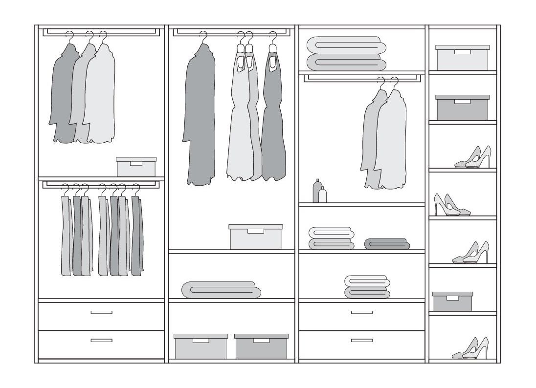 Come organizzare lo spazio interno di un armadio